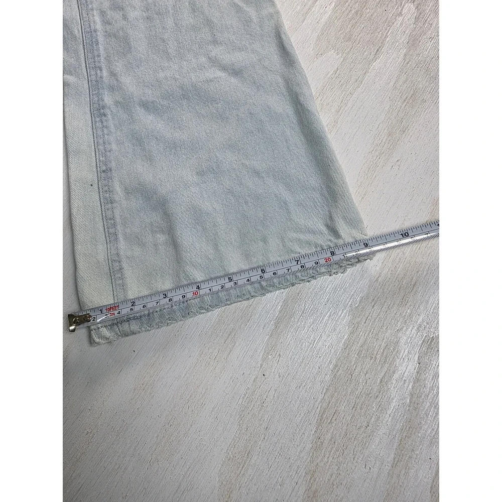Justice x Bazooka Ring Pop Jeans‎ Girls 12 Light Wash Wide Leg Y2K Graphic Denim